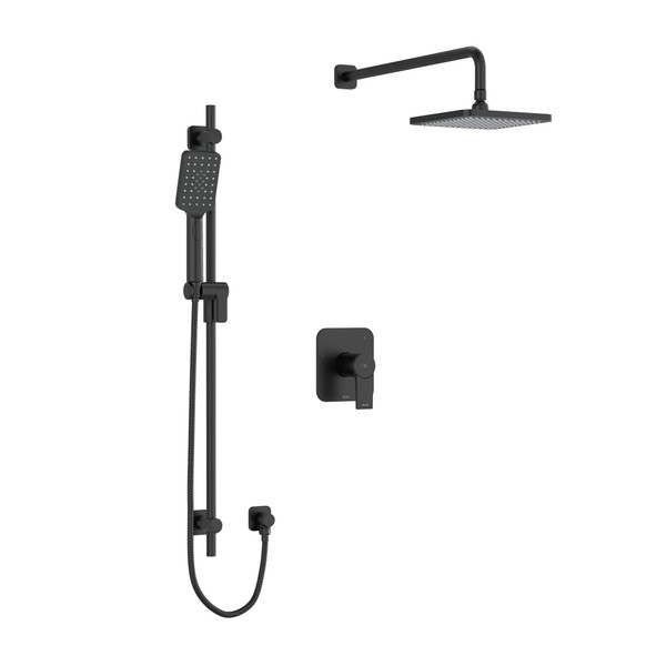 Fresk Shower Kit 1345 With Expansion PEX Connection - Black | Model Number: KIT1345FRBK-EX - Product Knockout