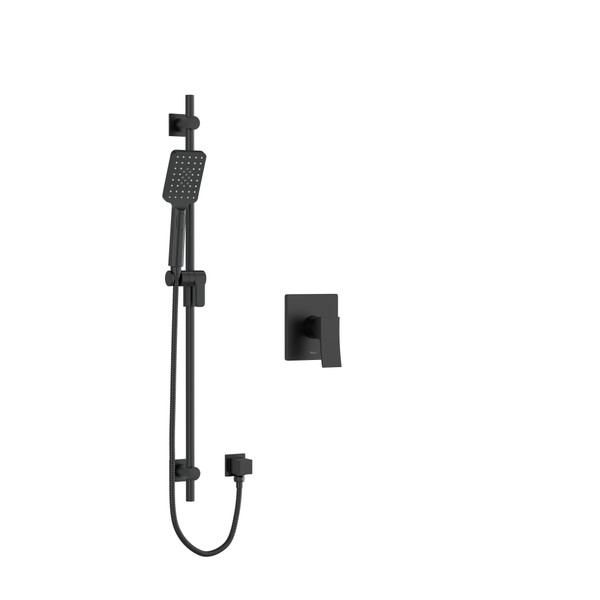 Zendo Type P (Pressure Balance) Shower With PEX Connection - Black | Model Number: ZOTQ54BK-SPEX - Product Knockout