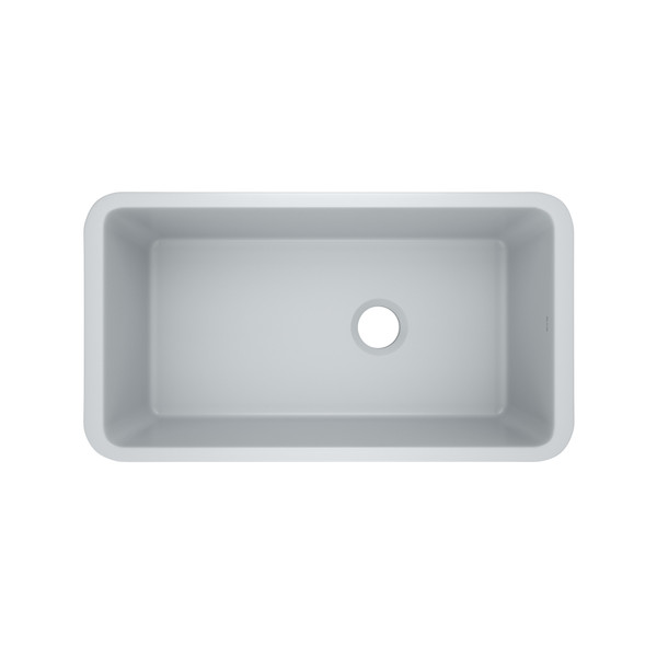 Allia™ 34" Fireclay Single Bowl Undermount Kitchen Sink - Satin Grey Finish | Model Number: 6497-04