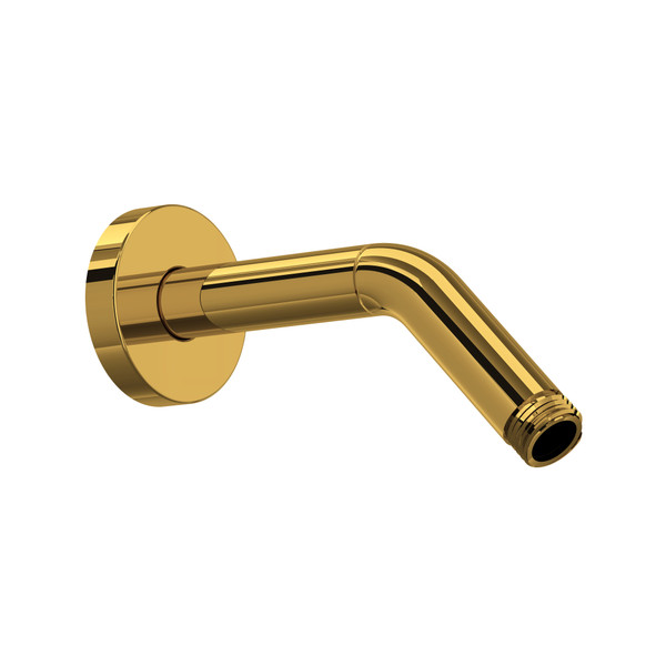 DISCONTINUED 7" Reach Wall Mount Shower Arm - Unlacquered Brass | Model Number: 70227SAULB