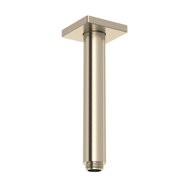 7 Inch Reach Ceiling Mount Shower Arm with Square Escutcheon - Satin Nickel | Model Number: 70527SASTN - Product Knockout