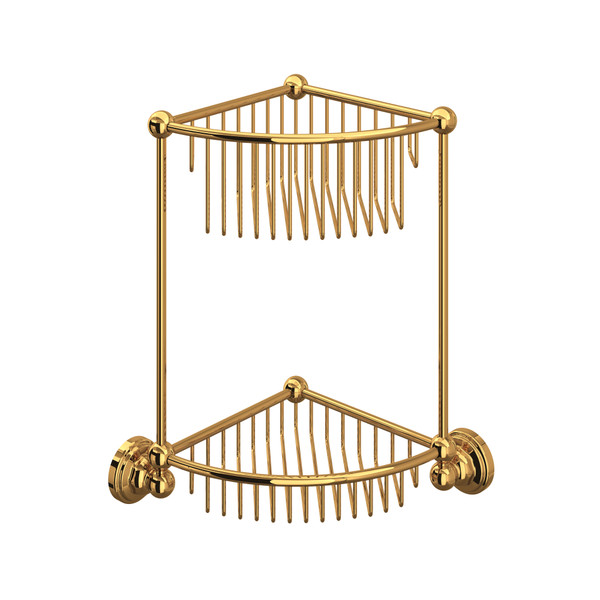 Two Tier Corner Basket - English Gold | Model Number: U.6959EG - Product Knockout