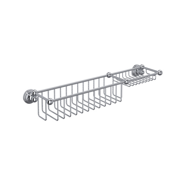 20 Inch Bottle Basket With Soap Tray - Polished Chrome | Model Number: U.6962APC - Product Knockout