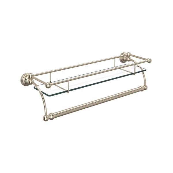 Wall Mount Glass Vanity Shelf - Satin Nickel | Model Number: U.6975STN