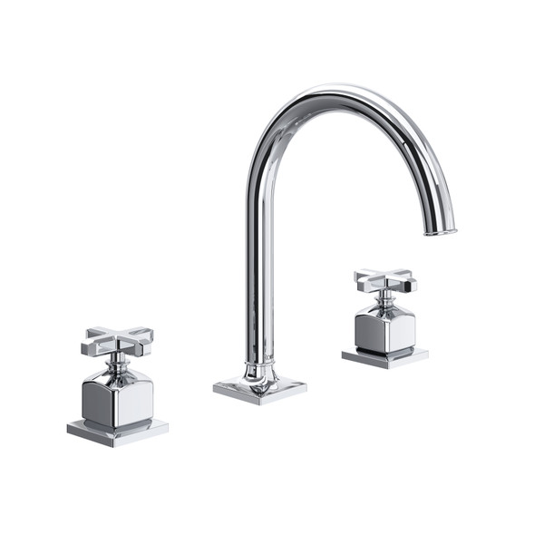 Apothecary™ Widespread Lavatory Faucet With C-Spout - Polished Chrome | Model Number: AP08D3XMAPC