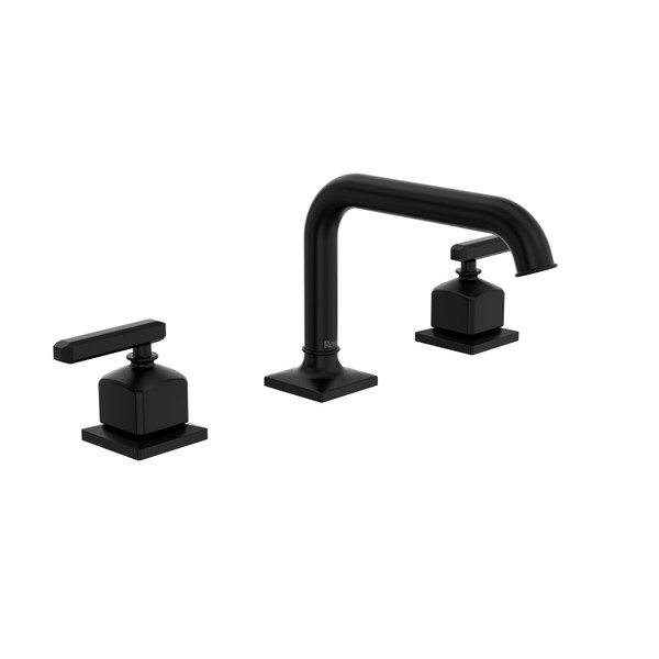 Apothecary Widespread Bathroom Faucet with U-Spout and Lever Handle - Matte Black | Model Number: AP09D3LMMB - Product Knockout