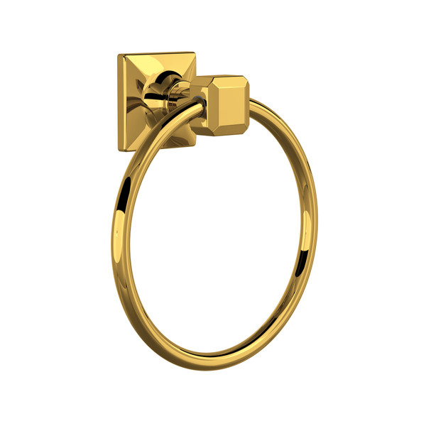Apothecary Towel Ring - Unlacquered Brass | Model Number: AP25WTRULB - Product Knockout