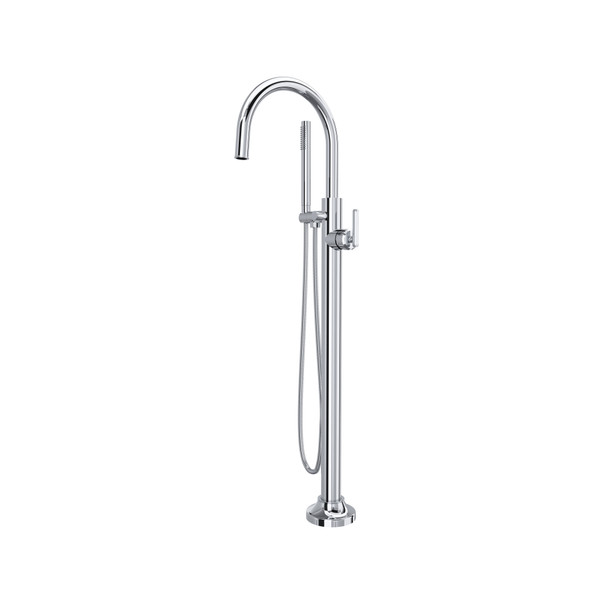DISCONTINUED Apothecary™ Single Hole Floor Mount Tub Filler Trim - Polished Chrome | Model Number: TAP05F1LMAPC