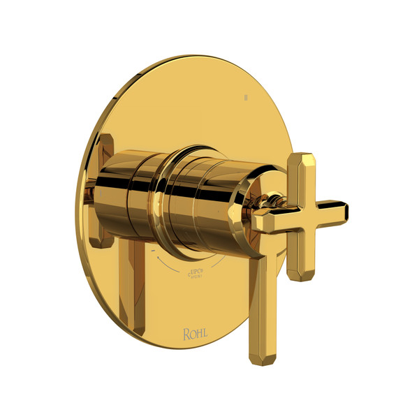 Apothecary™ 1/2" Therm & Pressure Balance Trim With 5 Functions - Unlacquered Brass | Model Number: TAP45W1LMULB