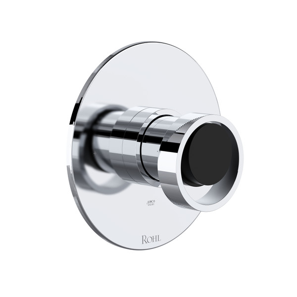 Eclissi™ 1/2" Pressure Balance Trim - Polished Chrome/Matte Black | Model Number: TEC51W1IWPCB