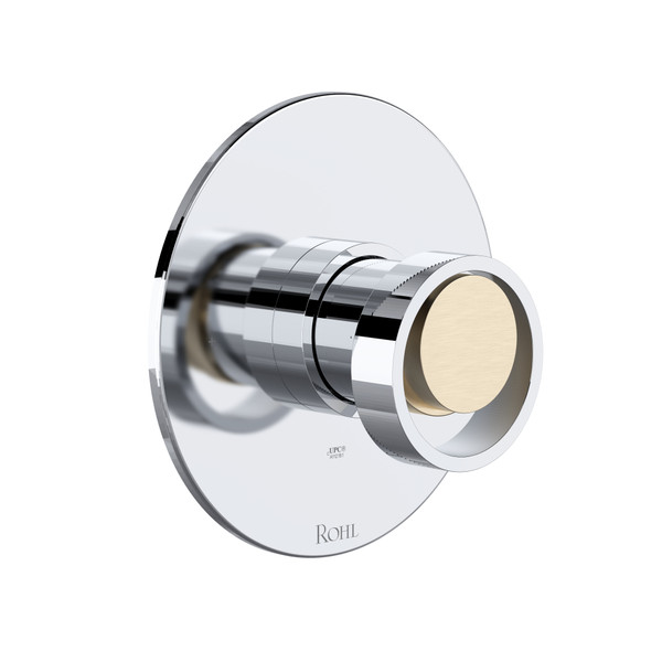 Eclissi 1/2 Inch Pressure Balance Trim with Wheel Handle - Polished Chrome-Satin Nickel | Model Number: TEC51W1IWPCN - Product Knockout