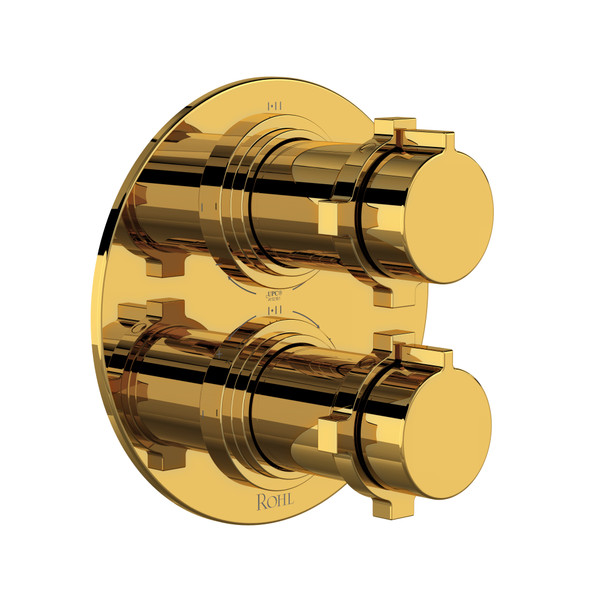 DISCONTINUED Lombardia® 3/4" Therm & Pressure Balance Trim With 6 Functions - Unlacquered Brass | Model Number: TLB46W1XMULB