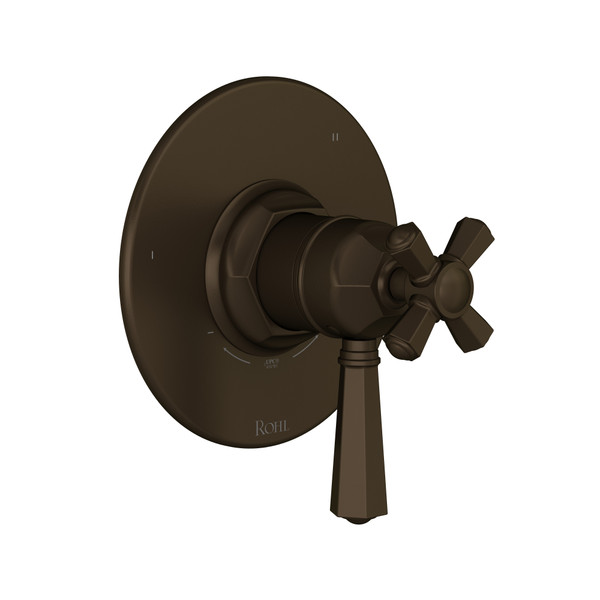 Garniture pour valve pression équilibrée et thermostatique 1/2 po à 5 fonctions - Tuscan Brass - Laiton toscan | Numéro de modèle: TTN45W1LMTCB