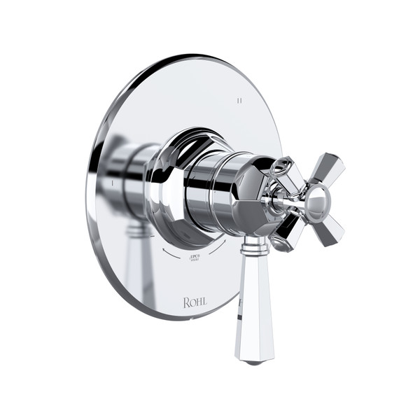 1/2 Inch Thermostatic & Pressure Balance Trim with 3 Functions (No Share) with Lever Handle - Polished Chrome | Model Number: TTN47W1LMAPC - Product Knockout