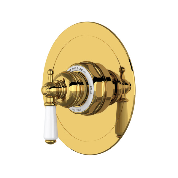 Edwardian™ 1/2" Pressure Balance Trim - Unlacquered Brass | Model Number: U.TEW51W1L-ULB