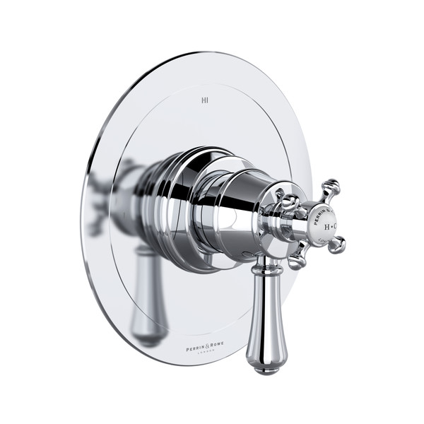 Georgian Era 1/2 Inch Thermostatic & Pressure Balance Trim with 3 Functions (Shared) with Lever Handle - Polished Chrome | Model Number: U.TGA23W1LSP-APC - Product Knockout
