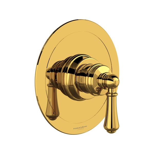 Georgian Era 1/2 Inch Pressure Balance Trim with Lever Handle - Unlacquered Brass | Model Number: U.TGA51W1LS-ULB - Product Knockout