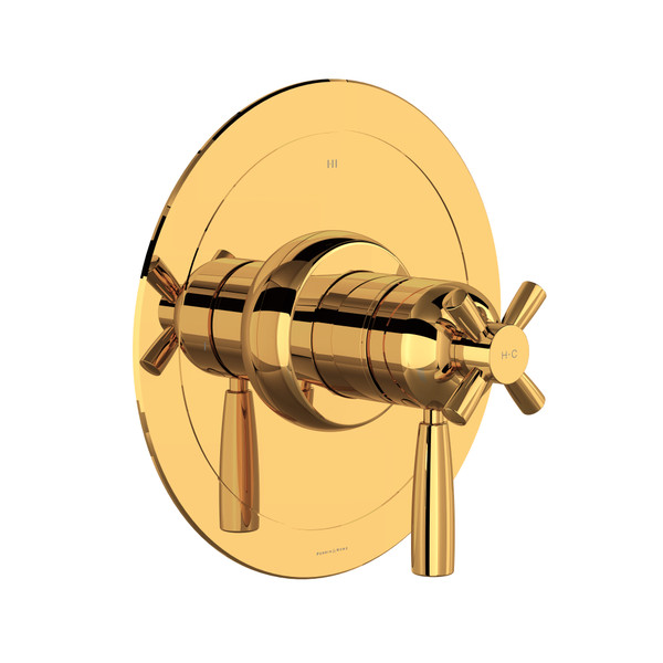 Holborn™ 1/2" Therm & Pressure Balance Trim With 3 Functions - English Gold | Model Number: U.THB23W1LS-EG