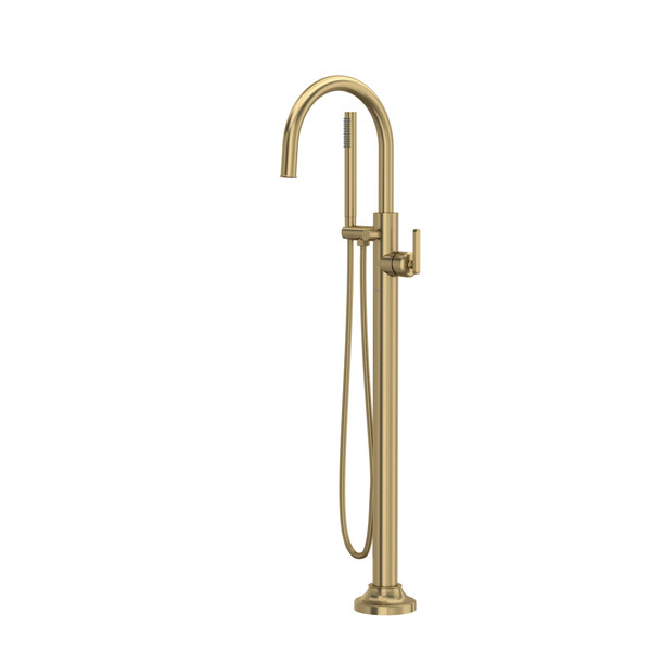 Apothecary Single Hole Floor Mount Tub Filler Trim - Antique Gold | Model Number: TAP05HF1LMAG - Product Knockout