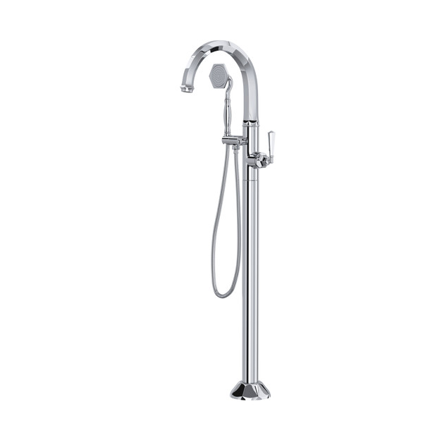 Palladian® Single Hole Floor Mount Tub Filler Trim - Polished Chrome | Model Number: TPN06HF1LMAPC