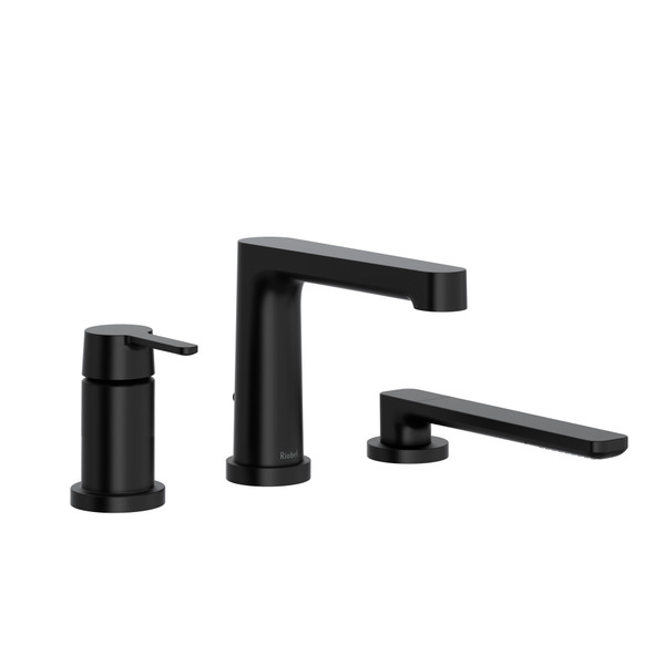 Nibi 3-Piece Type P (Pressure Balance) Deck-Mount Tub Filler With Handshower - Black | Model Number: NB16BK - Product Knockout