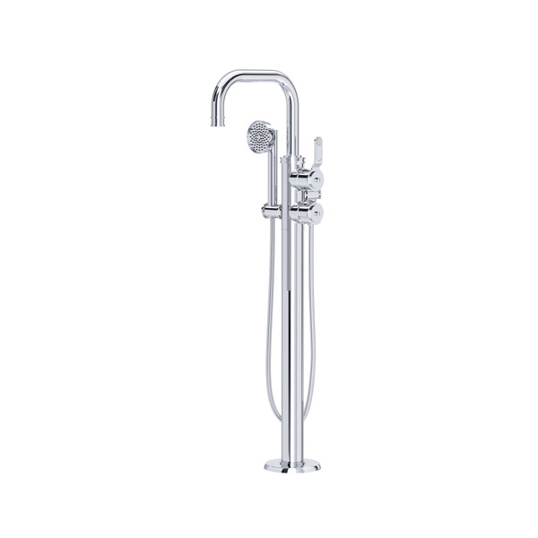 Armstrong™ Single Hole Floor Mount Tub Filler Trim With U-Spout - Polished Chrome | Model Number: U.TAR05F1HTAPC