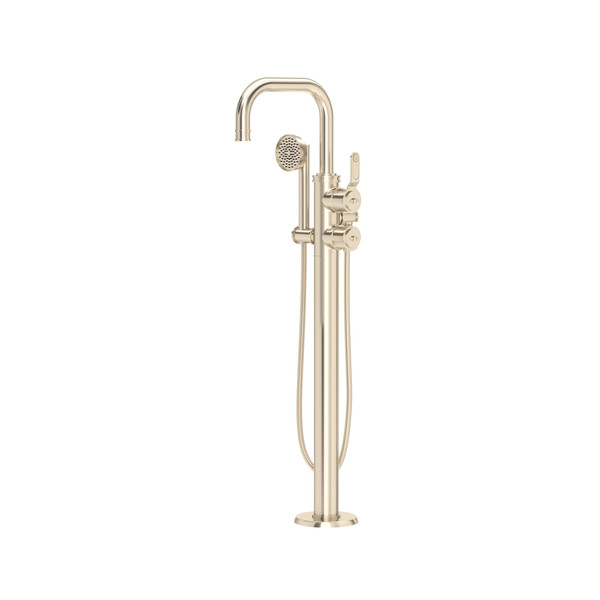 Armstrong™ Single Hole Floor Mount Tub Filler Trim With U-Spout - Satin Nickel | Model Number: U.TAR05F1HTSTN