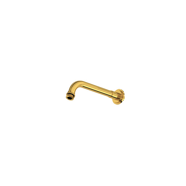 7" Reach Wall Mount Shower Arm - Unlacquered Brass | Model Number: U.7AR27SAULB - Product Knockout