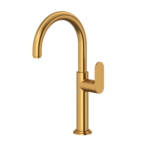 Arca Single Handle Tall Bathroom Faucet - Brushed Gold | Model Number: AAL01BG - Product Knockout