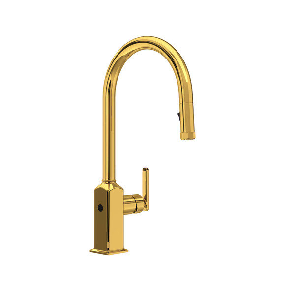 Apothecary Pull-Down Touchless Kitchen Faucet - Unlacquered Brass | Model Number: AP53D1LMULB - Product Knockout