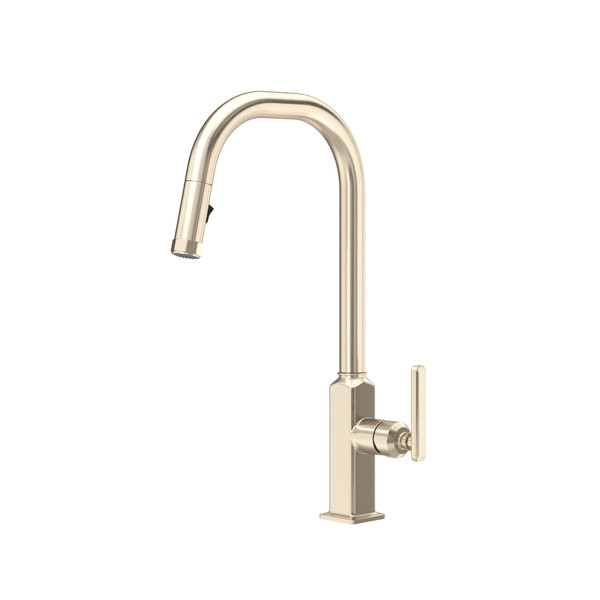 Apothecary Pull-Down Kitchen Faucet With U-Spout - Satin Nickel | Model Number: AP56D1LMSTN - Product Knockout