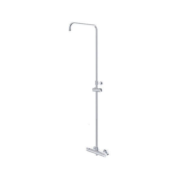 Exposed Wall Mount Thermostatic Shower With Diverter - Polished Chrome | Model Number: C82APC
