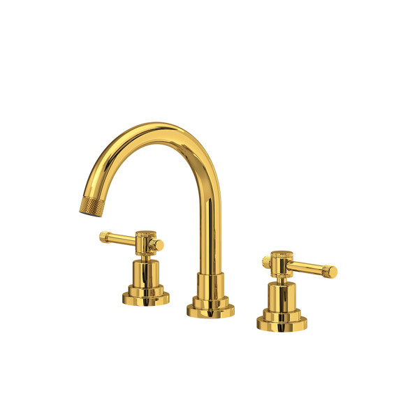 Campo™ Widespread Lavatory Faucet With C-Spout - Unlacquered Brass | Model Number: CP08D3ILULB