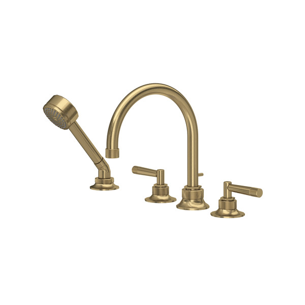 Graceline® 4-Hole Deck Mount Tub Filler - Antique Gold | Model Number: MB06D4LMAG