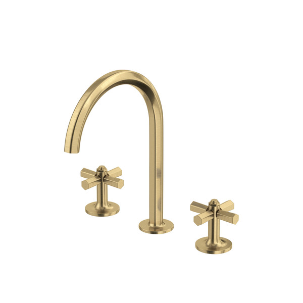 Modelle Widespread Bathroom Faucet With C-Spout - Antique Gold | Model Number: MD08D3XMAG - Product Knockout