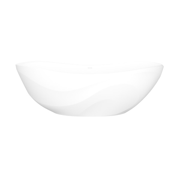 Seros 70" X 30" Freestanding Soaking Bathtub With Curved Rim - Standard Matte White | Model Number: SE2M-N-SM-NO - Product Knockout