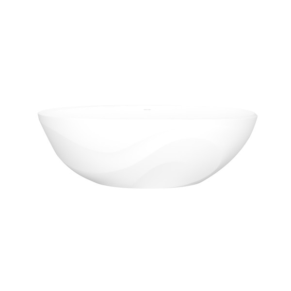Seros 65" X 30" Freestanding Soaking Bathtub With Flat Rim - Standard Matte White | Model Number: SE3M-N-SM-NO - Product Knockout