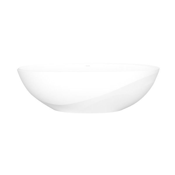 Seros™ 70" x 30" Freestanding Soaking Bathtub With Flat Rim - Standard White (Gloss) | Model Number: SE4M-N-SM-NO