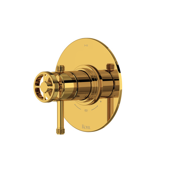 Campo™ 1/2" Therm & Pressure Balance Trim With 3 Functions - Unlacquered Brass | Model Number: TCP23W1ILULB