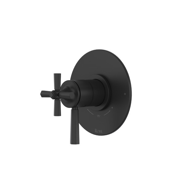 Modelle 1/2" Thermostatic and Pressure Balance Trim With 2 Functions - Matte Black | Model Number: TMD44W1LMMB - Product Knockout