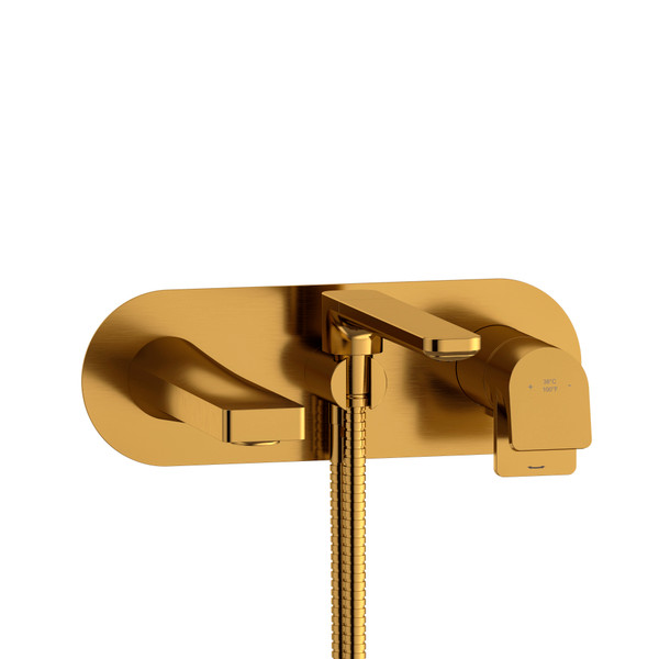 Ode™ Wall Mount Thermostatic/Pressure Balance Tub Filler Trim - Brushed Gold | Model Number: TOD21BG