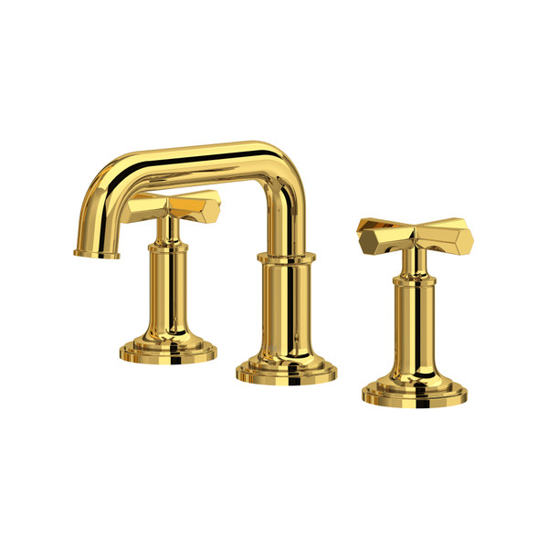 San Giovanni™ Widespread Lavatory Faucet With U-Spout - Unlacquered Brass | Model Number: SG09UD3XMULB