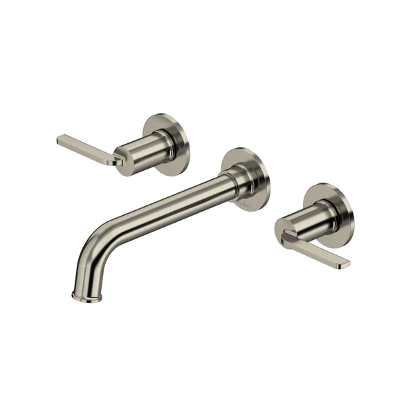 Garniture de robinet de lavabo mural Authentica™ - Nickel brossé | Numéro de modèle: TAU03BN
