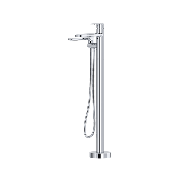 Garniture de robinet de bain, au sol, pression équilibrée, monotrou Ever - Chrome | TEV38C
