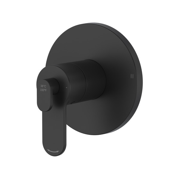Interval™ 1/2" Therm & Pressure Balance Trim With 2 Functions - Black | Model Number: TIN94BK