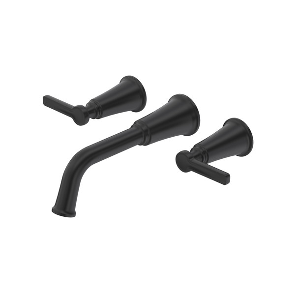 Momenti™ Wall Mount Tub Filler Trim - Black | Model Number: TMMSQ05JBK