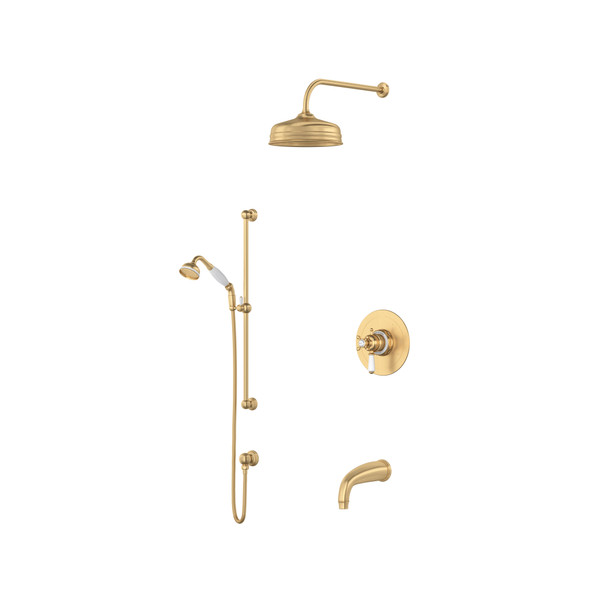 Shower Kit 1345 Trim - Satin English Gold | Model Number: U.TKIT1345EWSEG