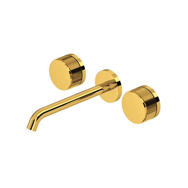 Amahle™ Wall Mount Lavatory Faucet Trim - Unlacquered Brass | Model Number: TAM08W3IWULB