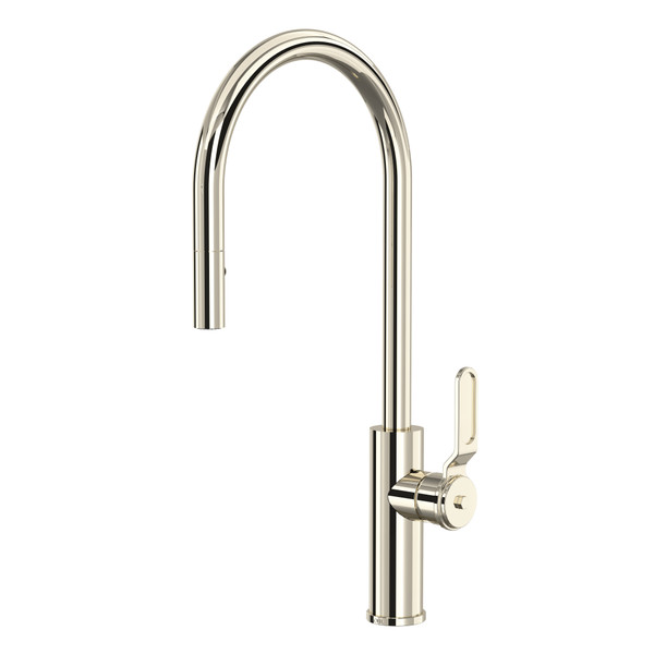 DISCONTINUED Myrina™ Pull-Down Kitchen Faucet With C-Spout - Polished Nickel | Model Number: MY55D1LMPN