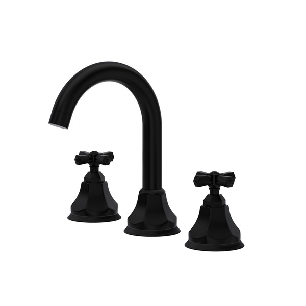 DISCONTINUED Palladian® Widespread Lavatory Faucet With C-Spout - Matte Black | Model Number: PN08D3XMMB